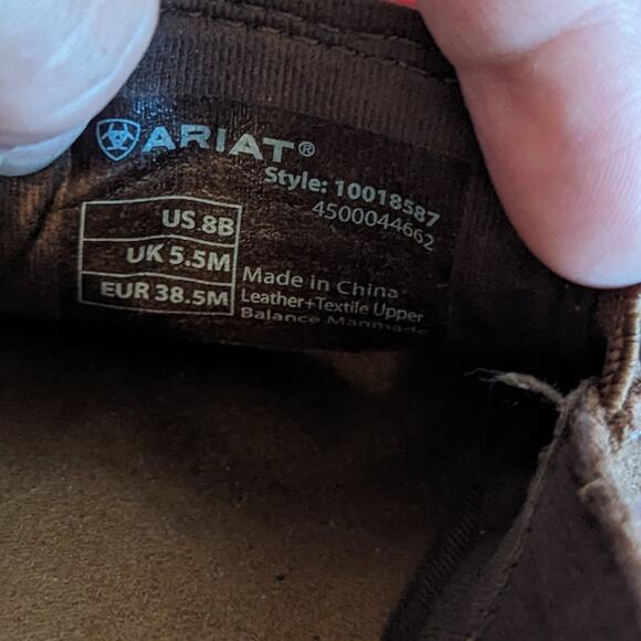 ARIAT Cruiser Woman's Palm Brown Serape Loafer Mesh Slip On Size 8B EUC - Picture 5 of 8